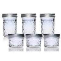 Diamond Jelly Jar (12 Pack) - Clear - 100Ml