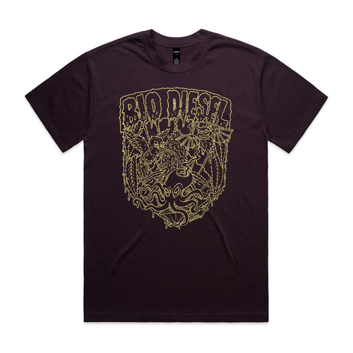 Bio Diesel "TROG" Team "Heavy" Plum T-Shirt